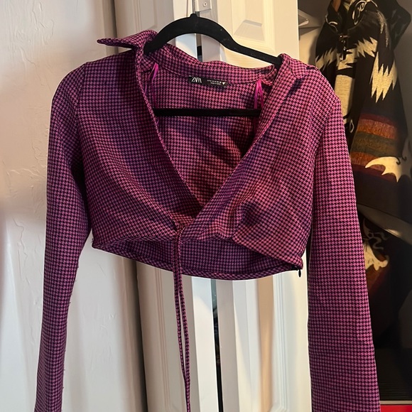 ZARA long sleeved tie crop - Picture 2 of 2